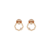 Classic MIMOSA rose gold Earrings 2 Diamonds, without chains